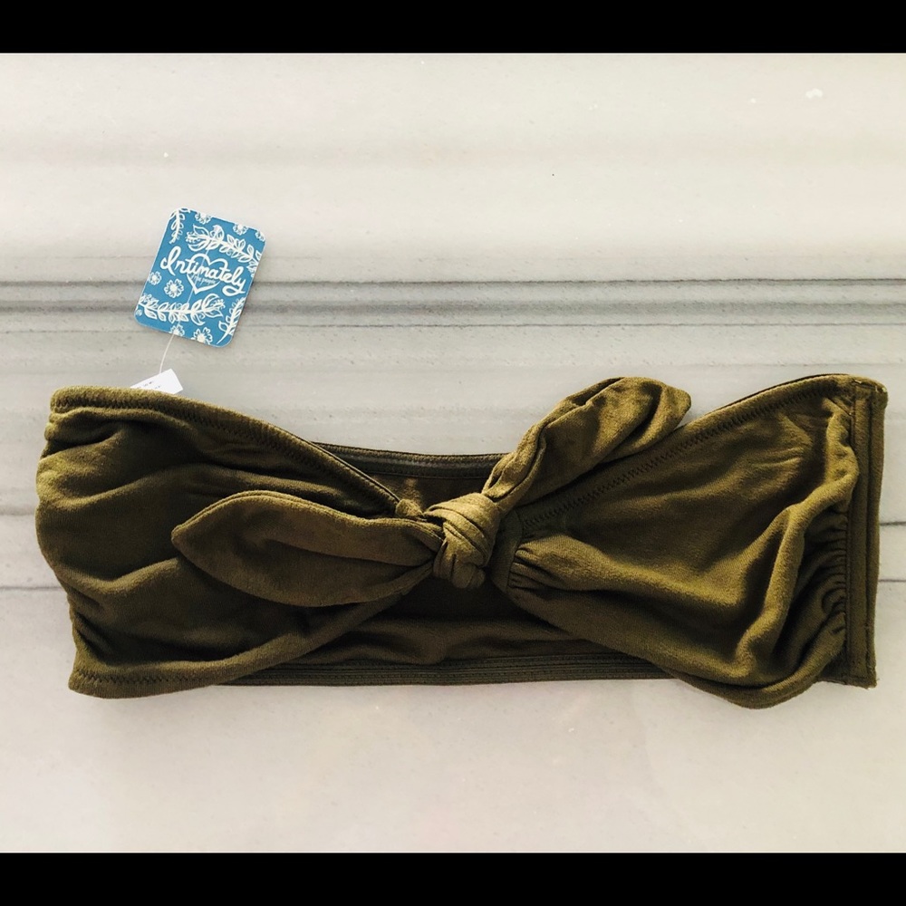Free People Intimately Olive Bandeau/Top